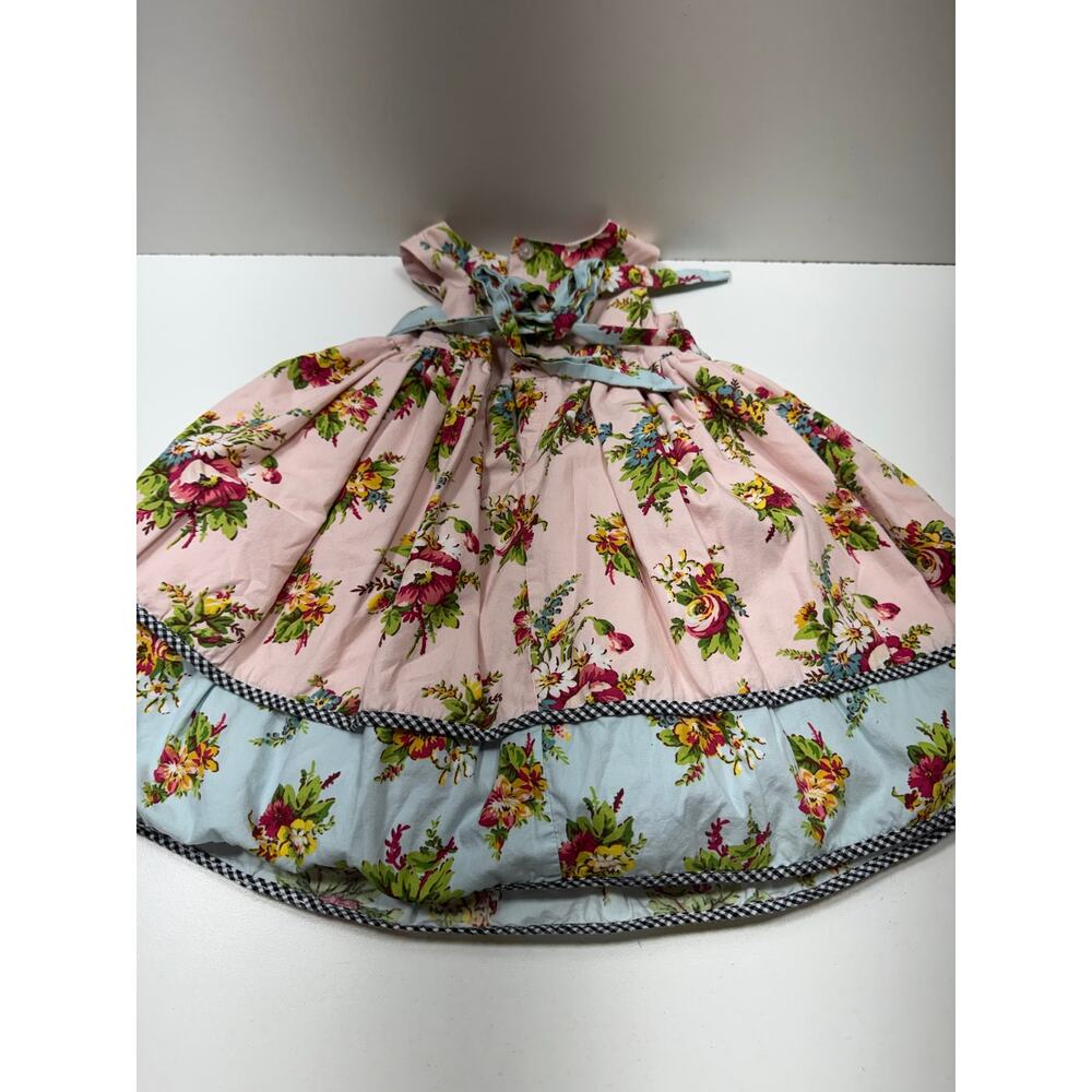 Laura Ashley London Girls Dress Sz 12 Months Cottage Core Sleeveless Floral - Picture 9 of 9